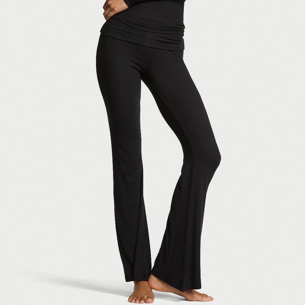 Victoria’s Secret Foldover Ribbed Modal Flare Lounge Pants